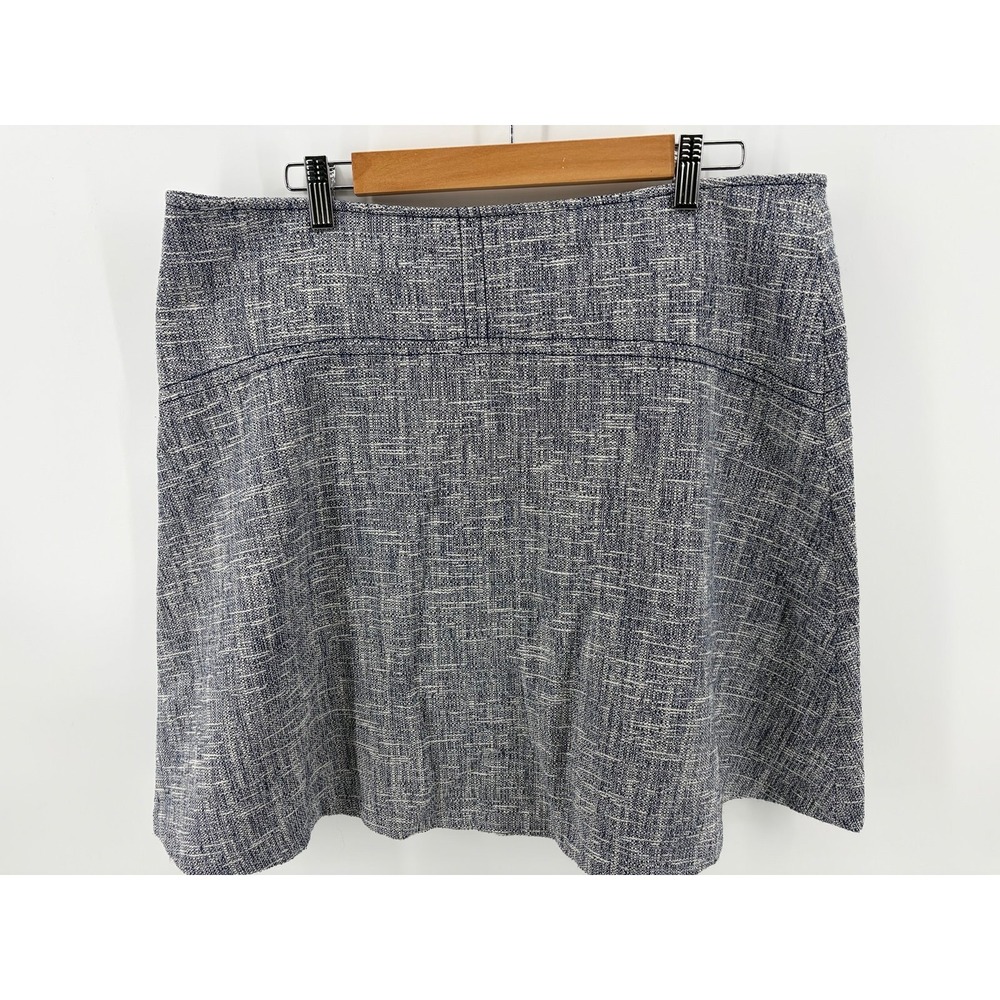 Boden Skirt, Mini A Line, Tweed, Career Office Business Blue, Women 14R Pre-Own
